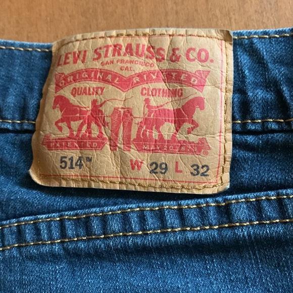 Levi’s 514 Men’s/Boy’s GUC Dark Wash SZ W 29 L 32 Fit is Slim - Picture 2 of 6